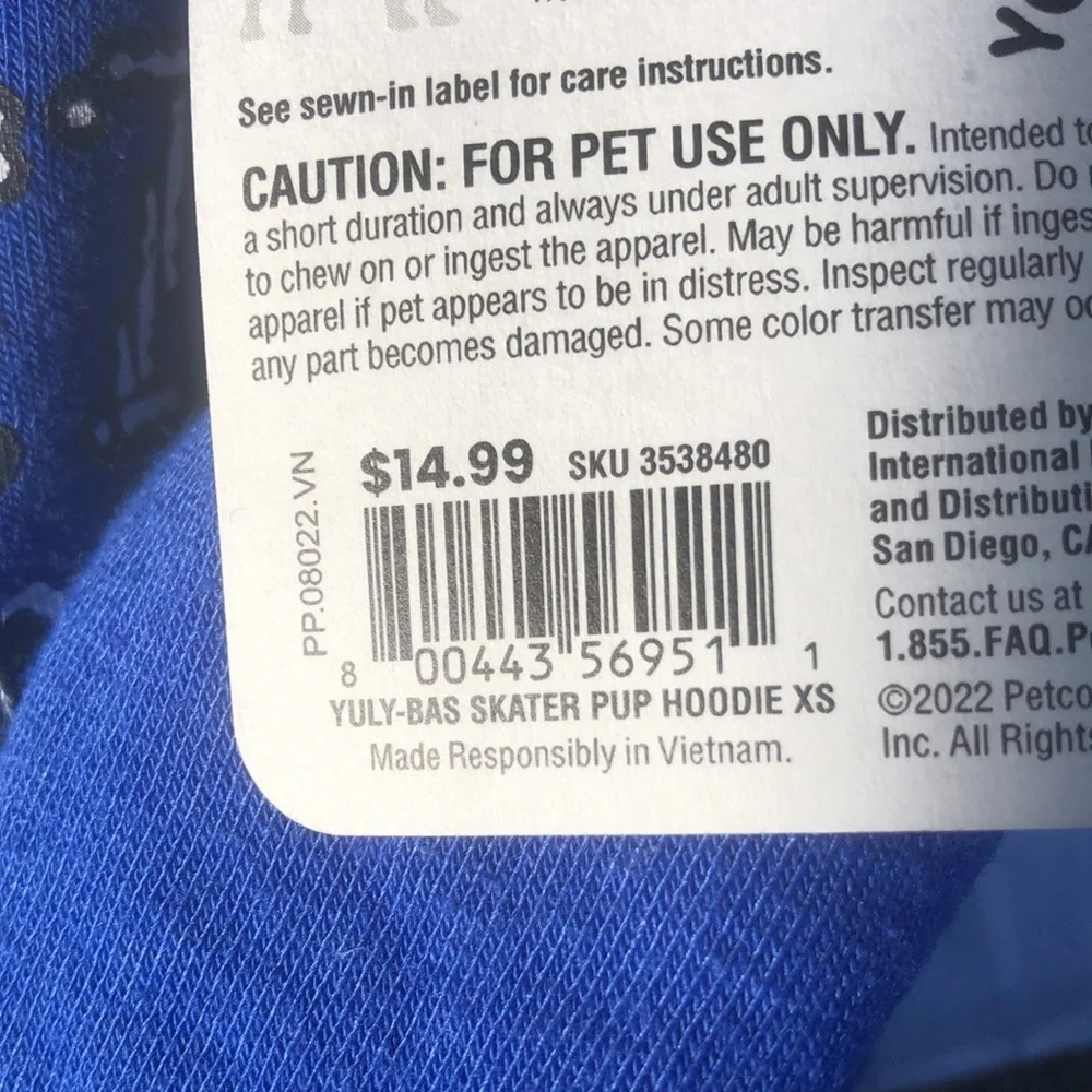 NWT Skater Pup hoodie XS